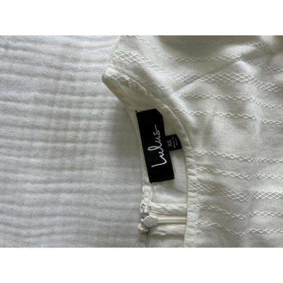 Lulus - Tiered Midi Dress with Lace Trim, size XS - Picture 3 of 8